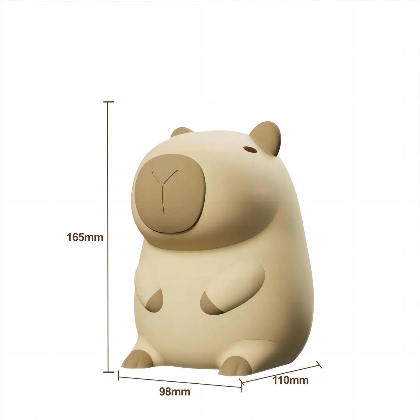 Cute Cartoon Capybara Silicone Night Light USB Rechargeable Timing Dimming Sleep Night Lamp for Children's Room Decor