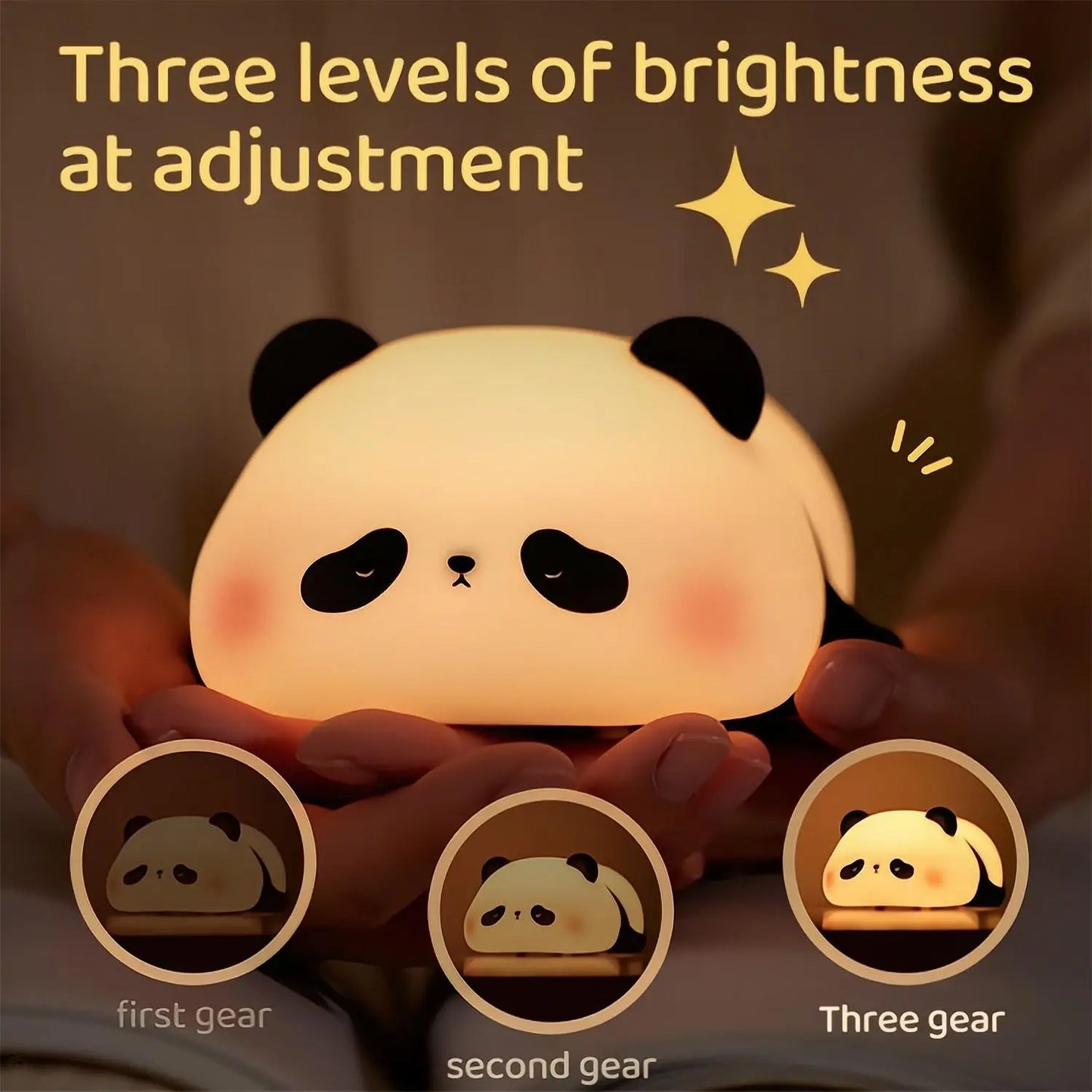 LED Night Lights Cute Sheep, Panda, Rabbit Silicone Lamp, USB Rechargeable Timing Bedside Decor Kids Baby nightlight